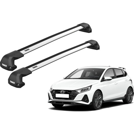 Barras THULE EDGE Flush para autos HYUNDAI i20 2015 a 2020