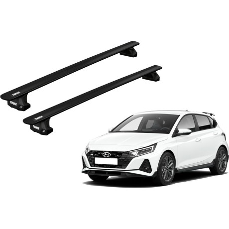 Barras THULE EVO WingBar para autos HYUNDAI i20 2015 a 2020 negro