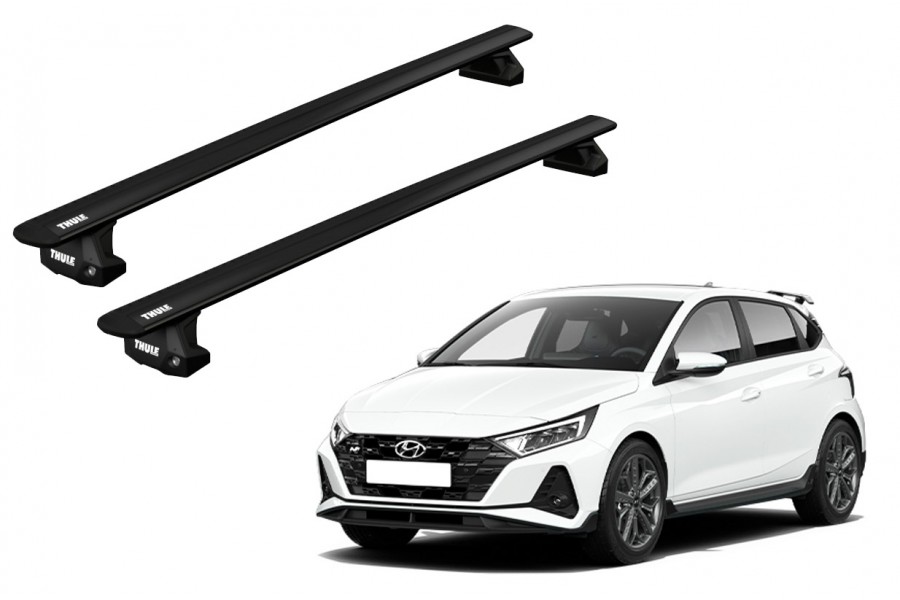 Barras THULE EVO WingBar para autos HYUNDAI i20 2015 a 2020 negro