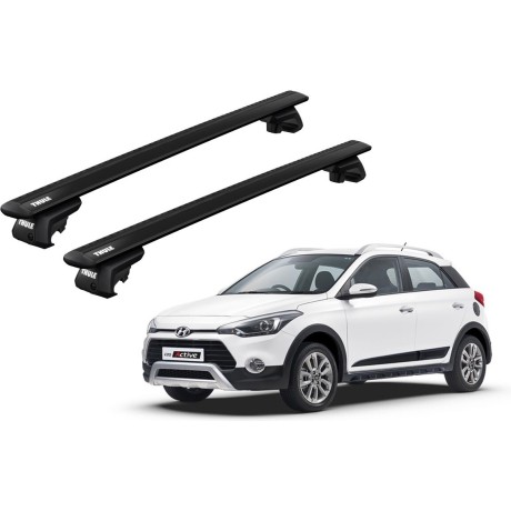 Barras THULE EVO WingBar para autos HYUNDAI i20 Active desde 2015 negro
