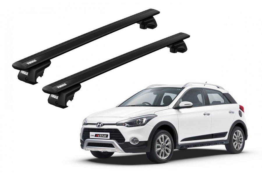 Barras THULE EVO WingBar para autos HYUNDAI i20 Active desde 2015 negro