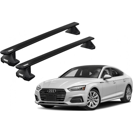 Barras THULE EVO WingBar para autos AUDI A5 Sportback desde 2017 - 2024 negro