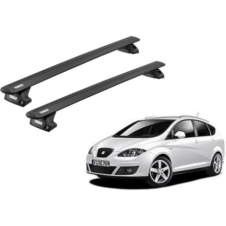Barras THULE EVO WingBar para autos SEAT Altea Freetrack 2007 a 2015 negro