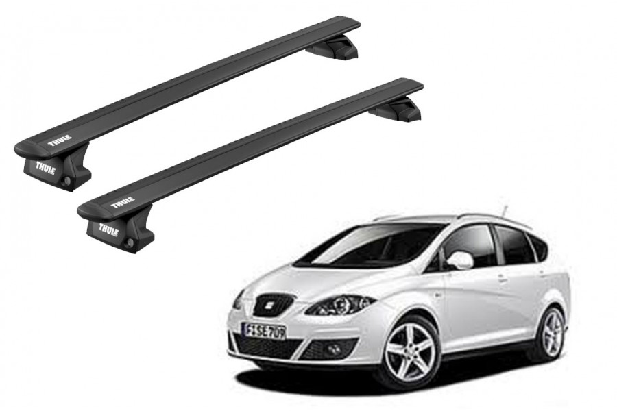 Barras THULE EVO WingBar para autos SEAT Altea Freetrack 2007 a 2015 negro