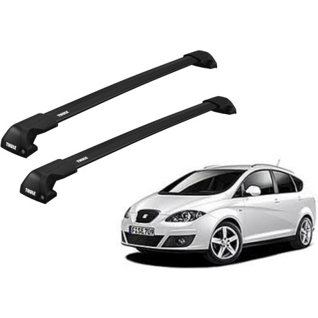Barras THULE EDGE Flush para autos SEAT Altea Freetrack 2007 a 2015 negro