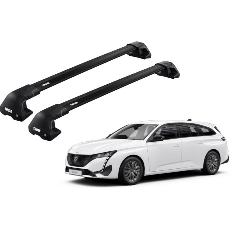 Barras THULE EDGE Flush para autos PEUGEOT 308 SW desde 2022 negro