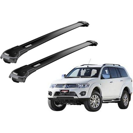 Barras THULE EDGE para autos MITSUBISHI Montero Sport 2009 a 2016 negro