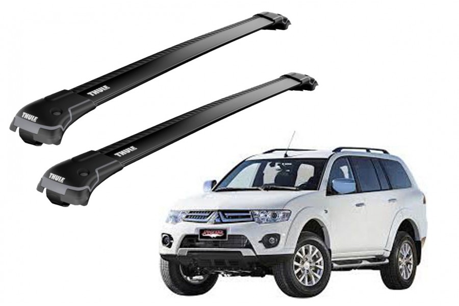 Barras THULE EDGE para autos MITSUBISHI Montero Sport 2009 a 2016 negro