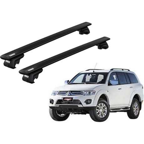 Barras THULE EVO WingBar para autos MITSUBISHI Montero Sport 2009 a 2016 negro