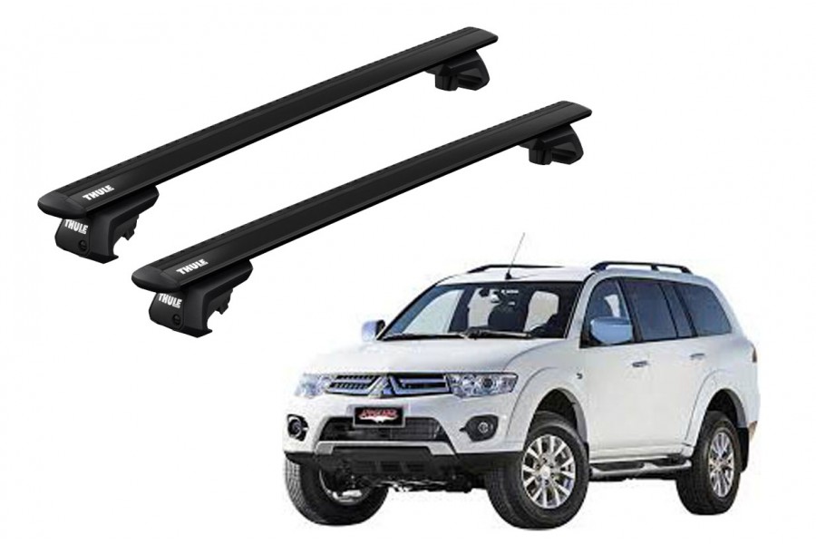 Barras THULE EVO WingBar para autos MITSUBISHI Montero Sport 2009 a 2016 negro