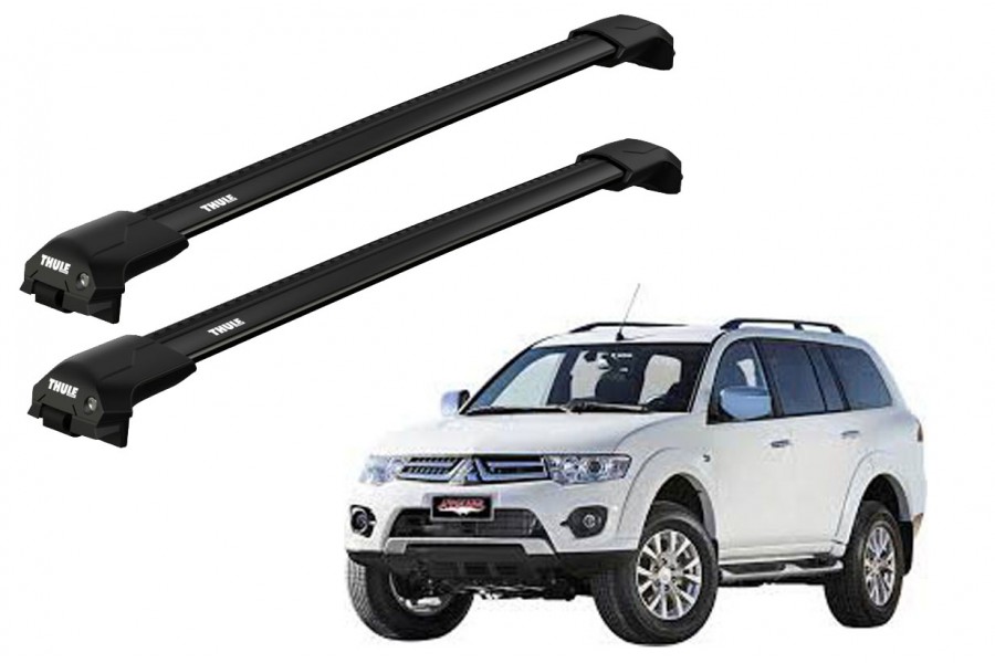 Barras THULE EDGE Flush para autos MITSUBISHI Montero Sport 2009 a 2016 negro