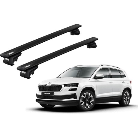 Barras THULE EVO WingBar para autos SKODA Karoq desde 2018 negro