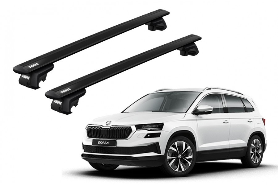Barras THULE EVO WingBar para autos SKODA Karoq desde 2018 negro