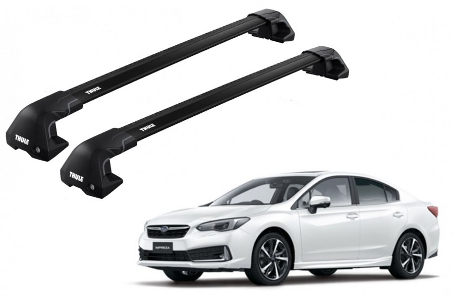 Barras THULE EDGE Flush para autos SUBARU Impreza desde 2017 negro