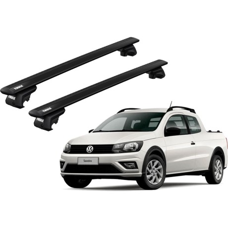 Barras THULE EVO WingBar para camioneta VOLKSWAGEN Saveiro desde 2010 negro