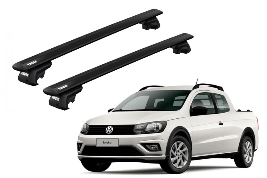 Barras THULE EVO WingBar para camioneta VOLKSWAGEN Saveiro desde 2010 negro