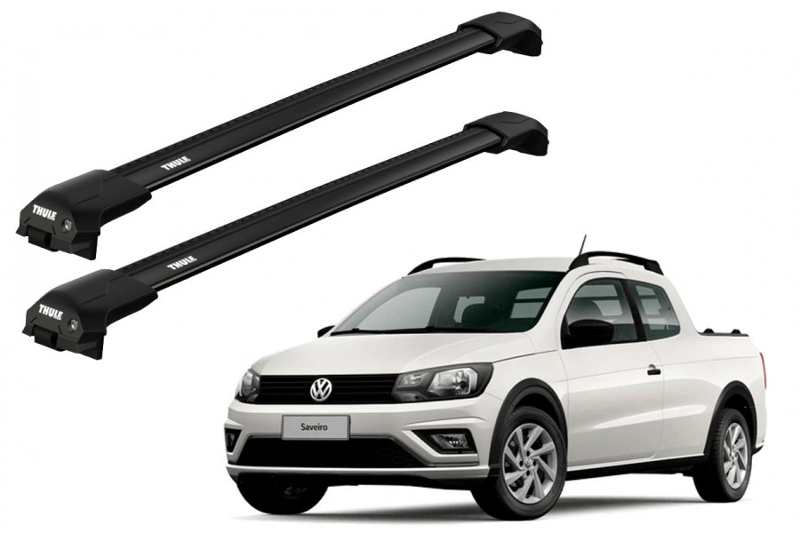 Barras THULE EDGE Flush para camioneta VOLKSWAGEN Saveiro desde 2010 negro