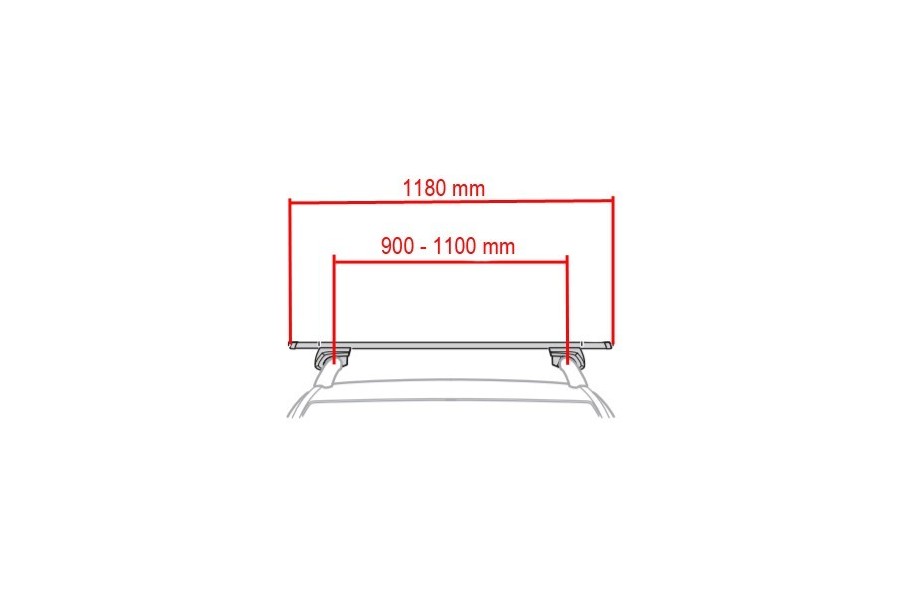 Barras Thule SmartRack XT 118cm | AluminiumBar / M
