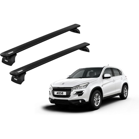 Barras THULE WingBar para autos PEUGEOT 4008 desde 2012 - 2017 negro