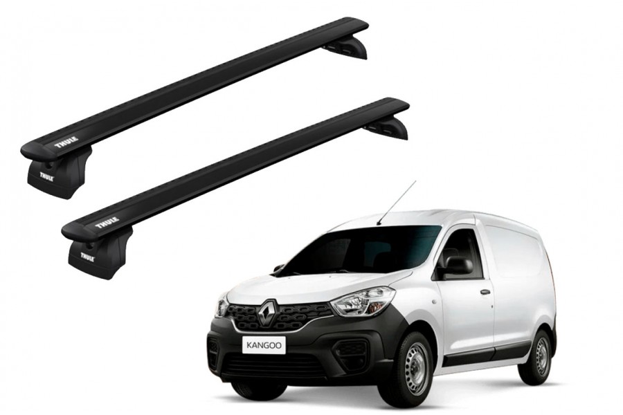 Barras THULE WingBar para autos RENAULT Kangoo 2008 a 2021 negro