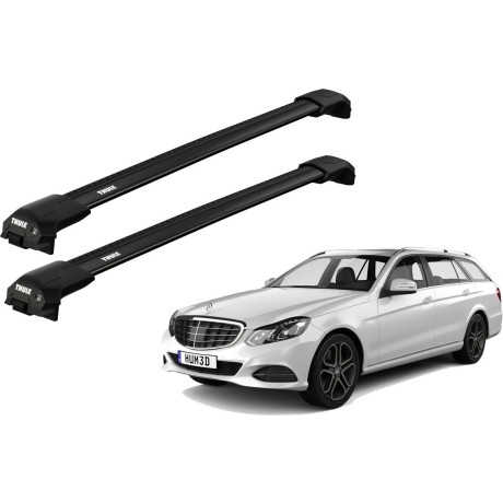 Barras THULE EDGE Flush para autos MERCEDES BENZ E-Class (W212) 2009 a 2016 negro
