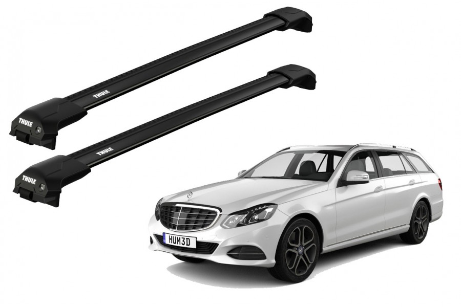 Barras THULE EDGE Flush para autos MERCEDES BENZ E-Class (W212) 2009 a 2016 negro
