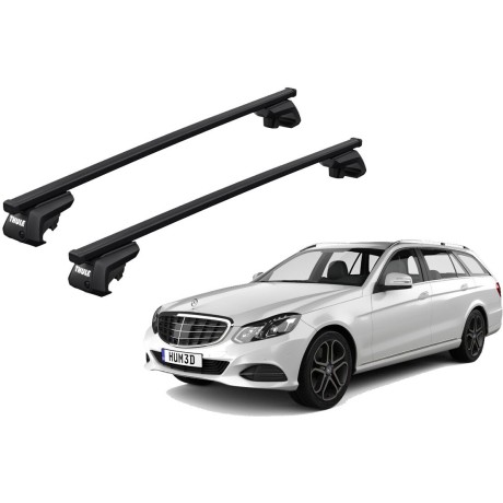 Barras THULE EVO SquareBar para autos MERCEDES BENZ E-Class (W212) 2009 a 2016