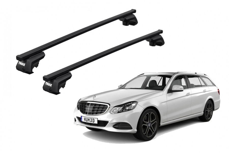 Barras THULE EVO SquareBar para autos MERCEDES BENZ E-Class (W212) 2009 a 2016