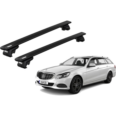 Barras THULE EVO WingBar para autos MERCEDES BENZ E-Class (W212) 2009 a 2016 negro