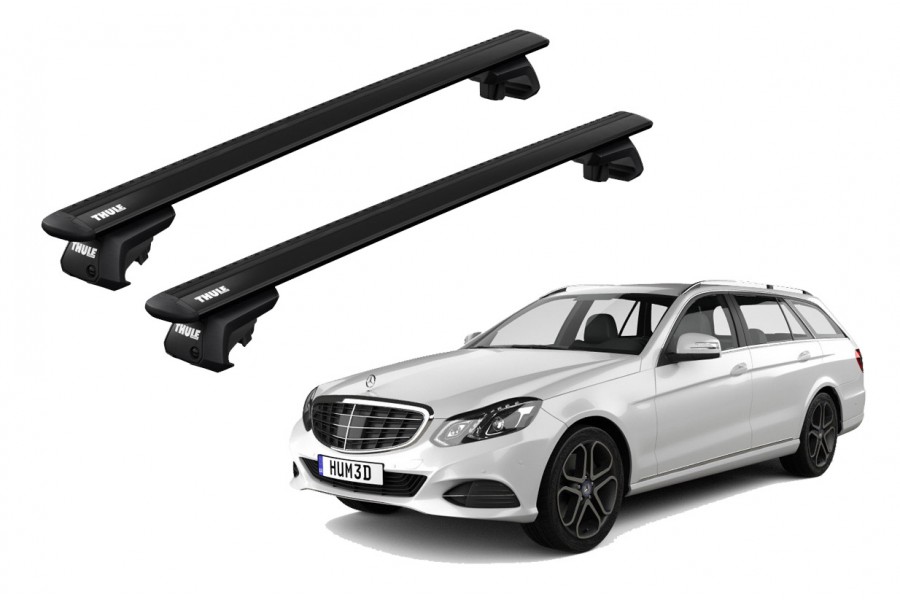 Barras THULE EVO WingBar para autos MERCEDES BENZ E-Class (W212) 2009 a 2016 negro