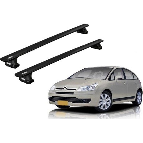 Barras THULE EVO WingBar para autos CITROEN C4 2005 a 2009 negro