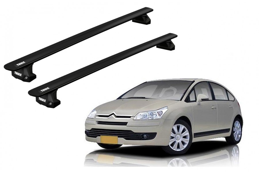 Barras THULE EVO WingBar para autos CITROEN C4 2005 a 2009 negro