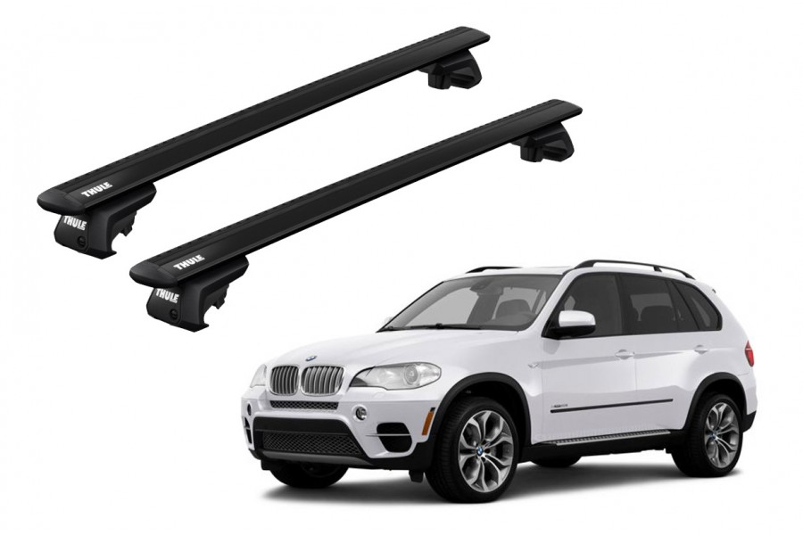 Barras THULE EVO WingBar para autos BMW X5 2008 a 2013 negro