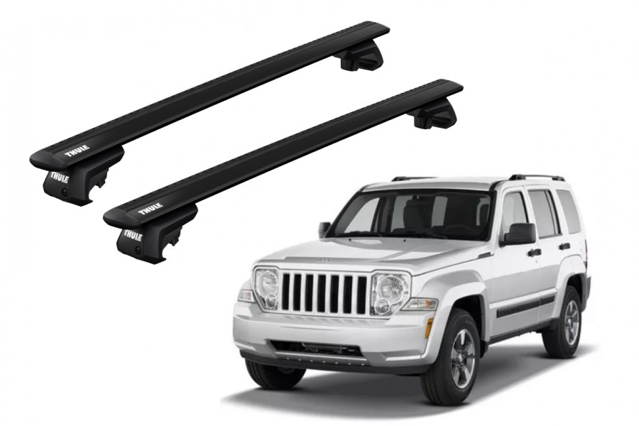 Barras THULE EVO WingBar para autos JEEP Cherokee 2008 a 2013 negro