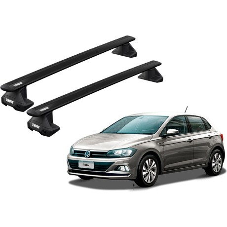 Barras THULE EVO WingBar para autos VOLKSWAGEN Polo desde 2018-2022 negro