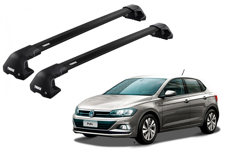 Barras THULE EDGE Flush para autos VOLKSWAGEN Polo desde 2018-2022 negro