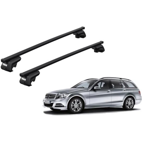Barras THULE EVO SquareBar para autos MERCEDES BENZ C-Class (W204) 2007 a 2014