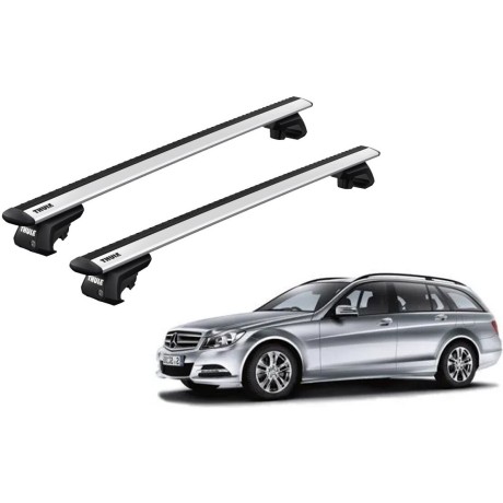 Barras THULE EVO WingBar para autos MERCEDES BENZ C-Class (W204) 2007 a 2014