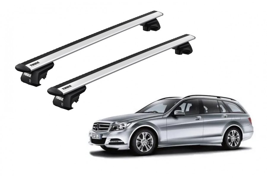 Barras THULE EVO WingBar para autos MERCEDES BENZ C-Class (W204) 2007 a 2014