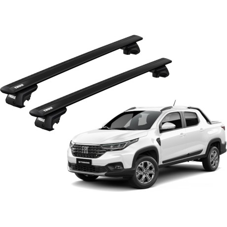 Barras THULE EVO WingBar para camioneta FIAT Strada desde 2004 - 2018 negro