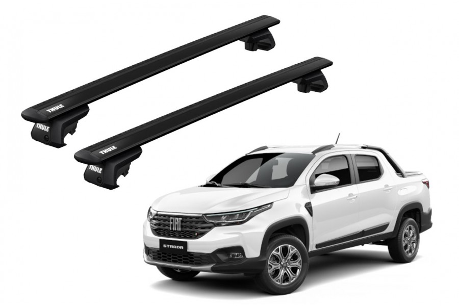 Barras THULE EVO WingBar para camioneta FIAT Strada desde 2004 - 2018 negro