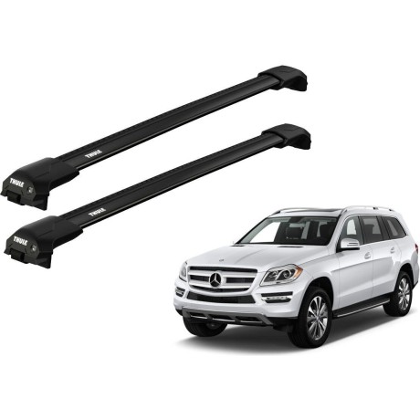Barras THULE EDGE Flush para autos Mercedes Benz GL (X166) 2013 a 2016 negro