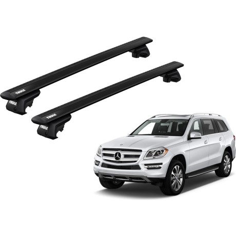 Barras THULE EVO WingBar para autos MERCEDES BENZ GL (X166) 2013 a 2016 negro