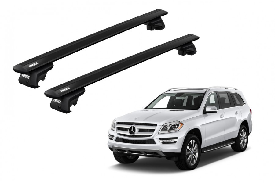 Barras THULE EVO WingBar para autos MERCEDES BENZ GL (X166) 2013 a 2016 negro
