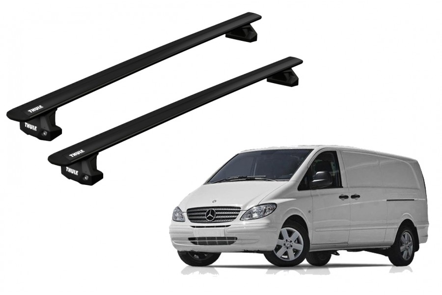 Barras THULE EVO WingBar para Van MERCEDES BENZ Viano desde 2004 al 2014 negro