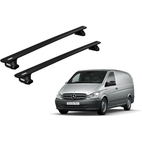 Barras THULE EVO WingBar para Van MERCEDES BENZ Vito desde 2004 al 2014 negro