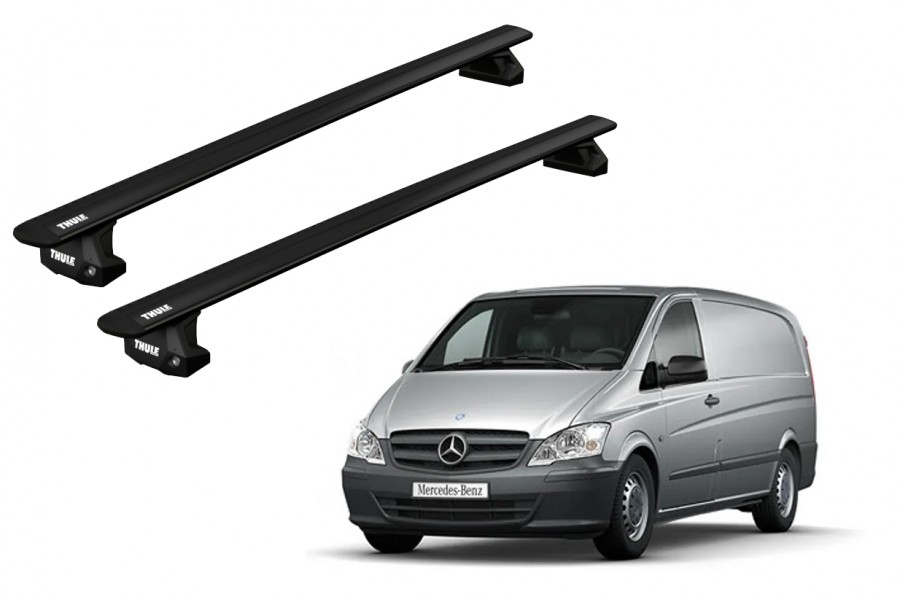 Barras THULE EVO WingBar para Van MERCEDES BENZ Vito desde 2004 al 2014 negro