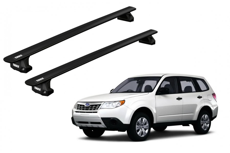 Barras THULE EVO WingBar para autos SUBARU Forester 2008 a 2012 negro