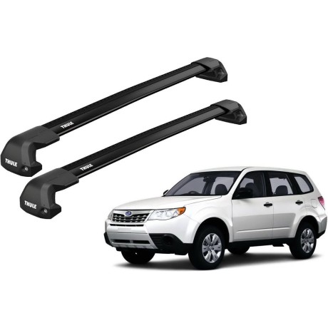 Barras THULE EDGE Flush para autos SUBARU Forester 2008 a 2012 negro