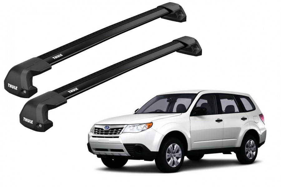 Barras THULE EDGE Flush para autos SUBARU Forester 2008 a 2012 negro